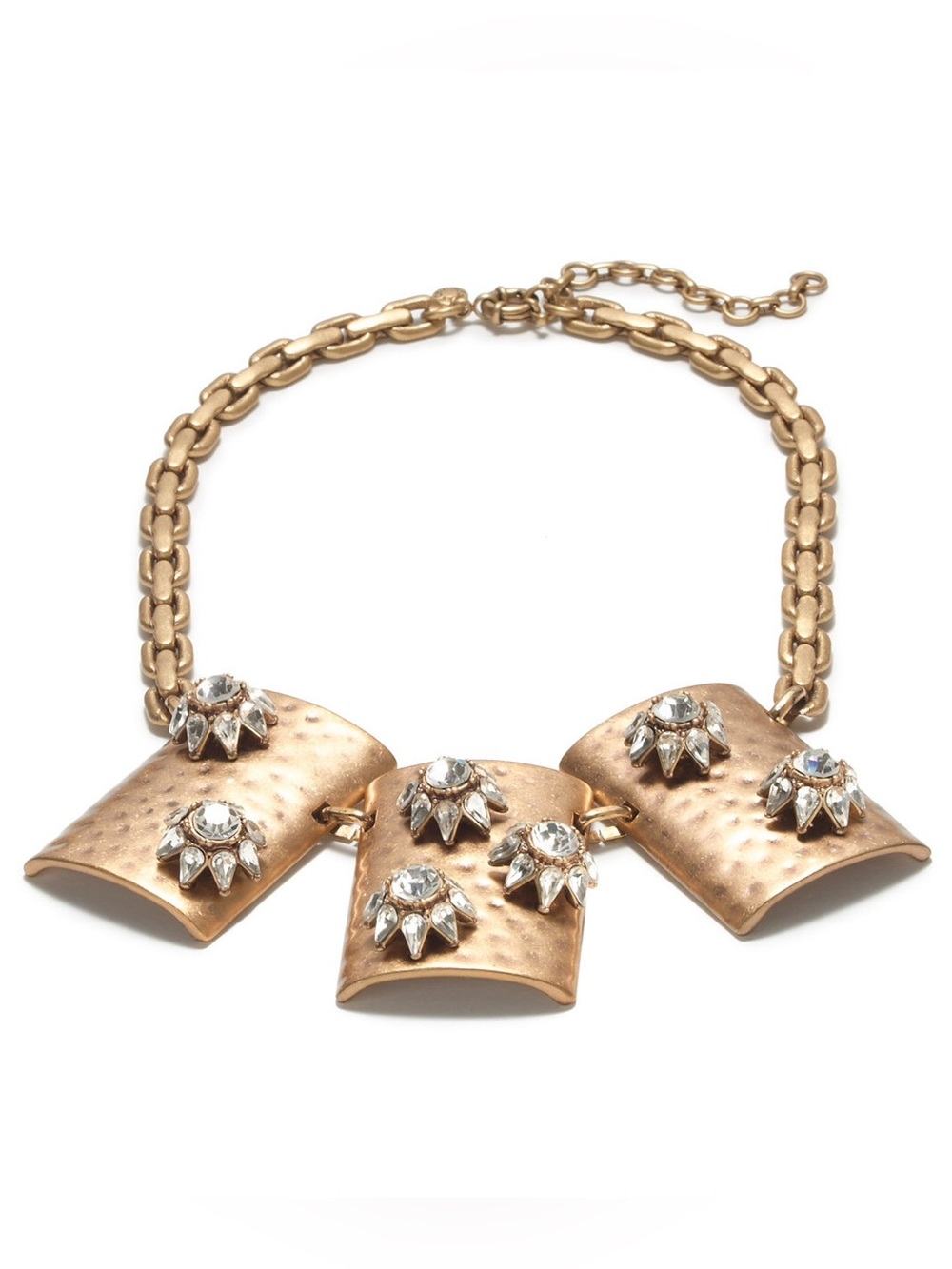 J.Crew Floral Shield Necklace - EUC